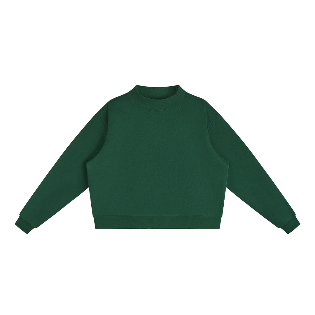 women hoddies Essential Fleece Mock-Neck Crew Sweatshirt
