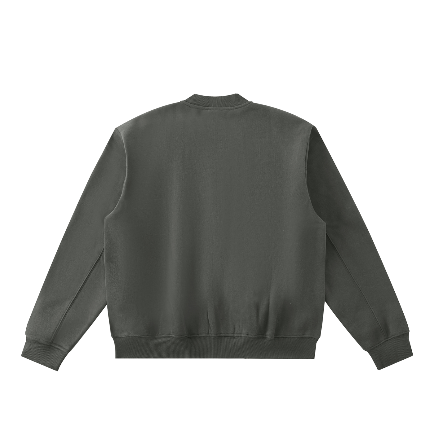 men brand Essential Zip-Up Fleeced Varsity Jacket