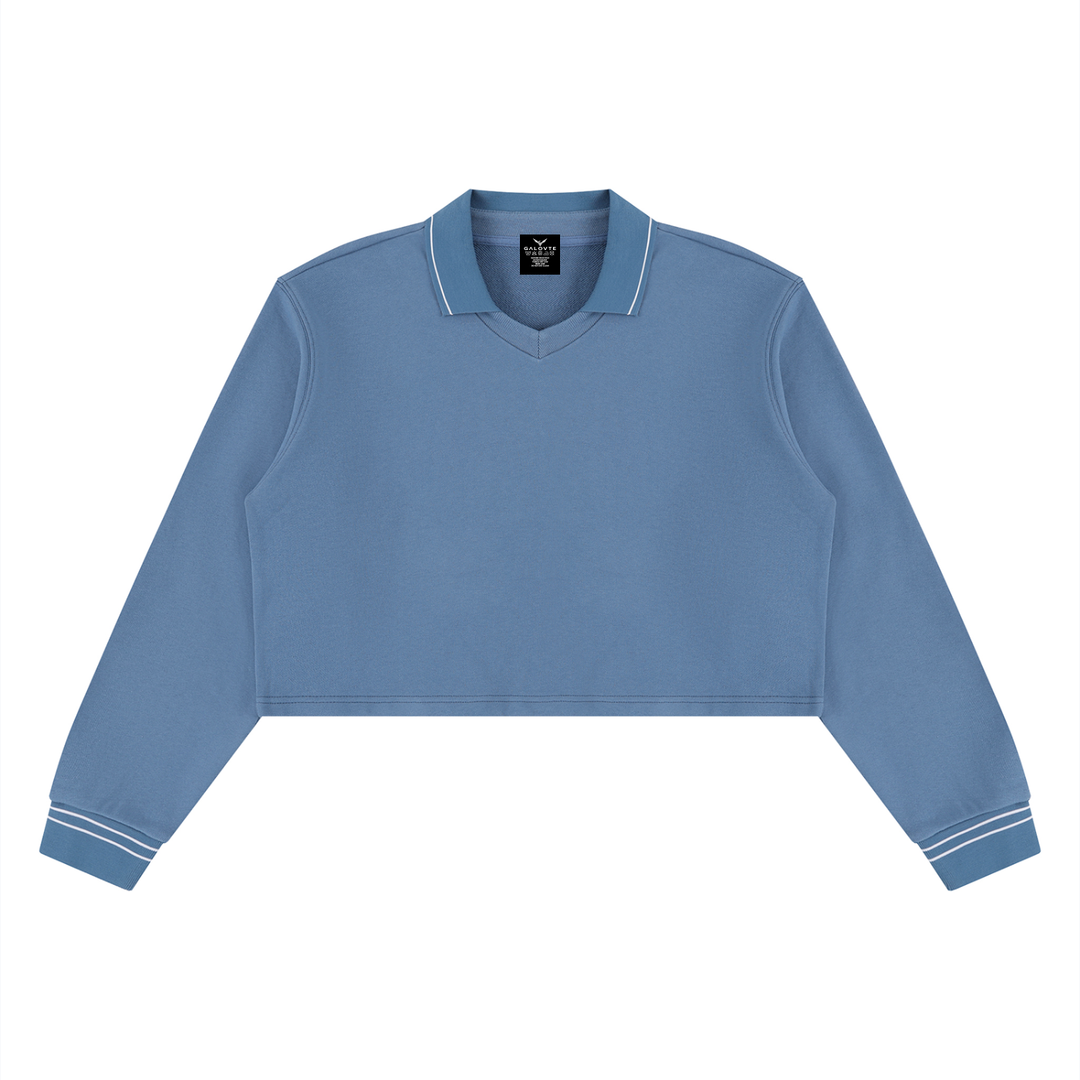 Women’s  hoddies Crop Collared Sweatshirt