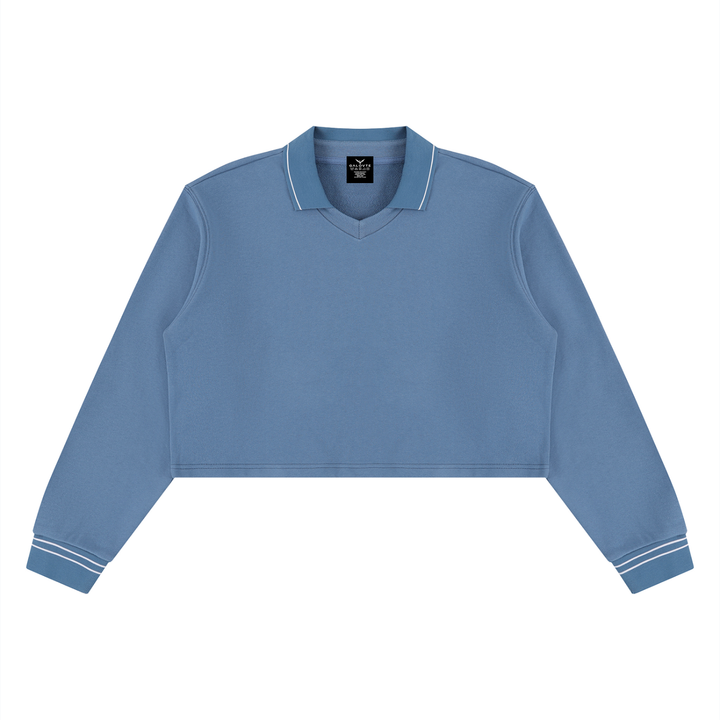 Women’s  hoddies Crop Collared Sweatshirt