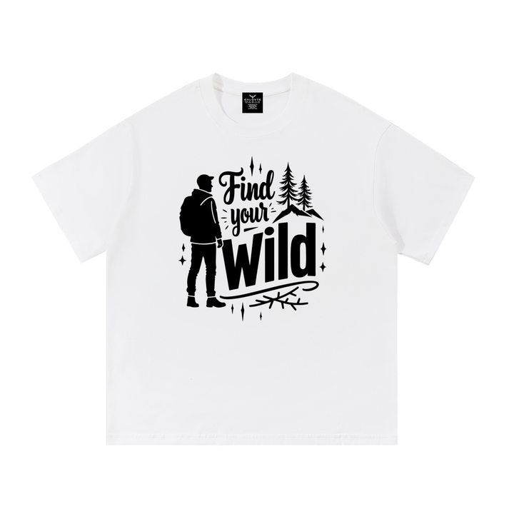 hiking lover Find Your Wild Hand-Lettered Outdoor Tee