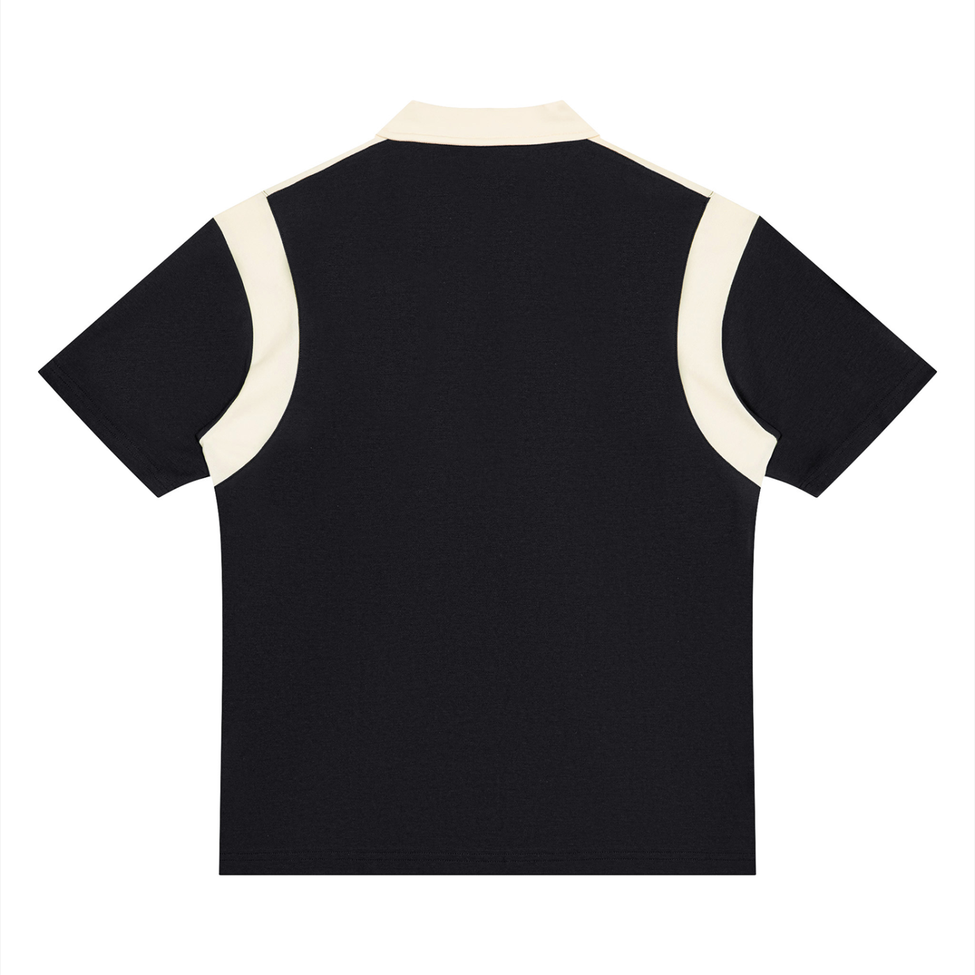 men brand Unisex Color Block Quarter Zip Polo Shirt
