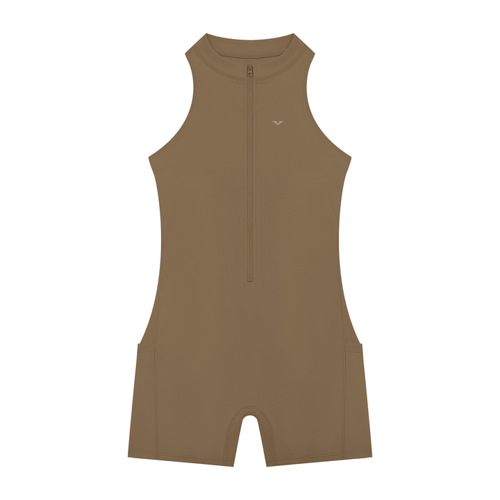 Women’s gym wear Quarter-Zip Yoga Romper