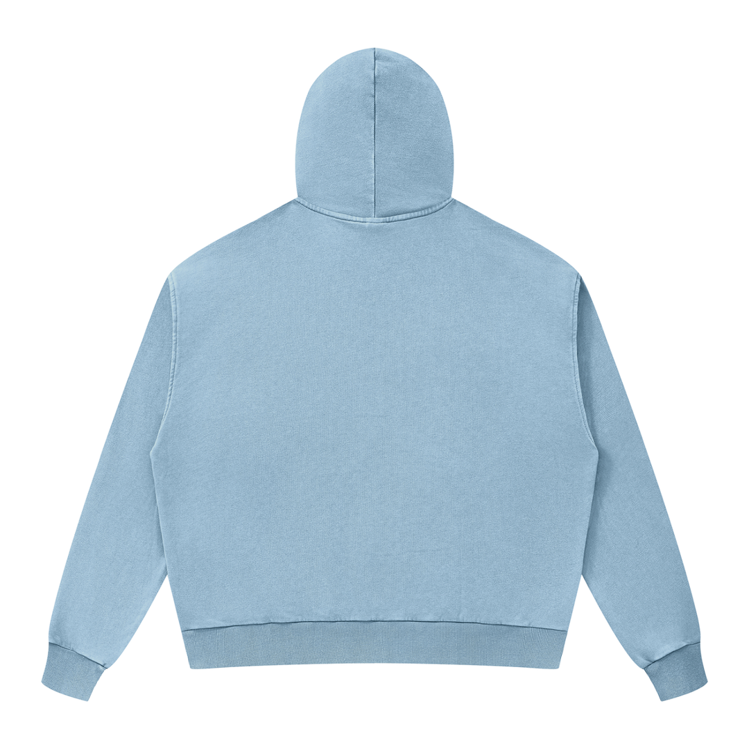 men hoddies Unisex Mineral Wash Boxy Full Zip Hoodie