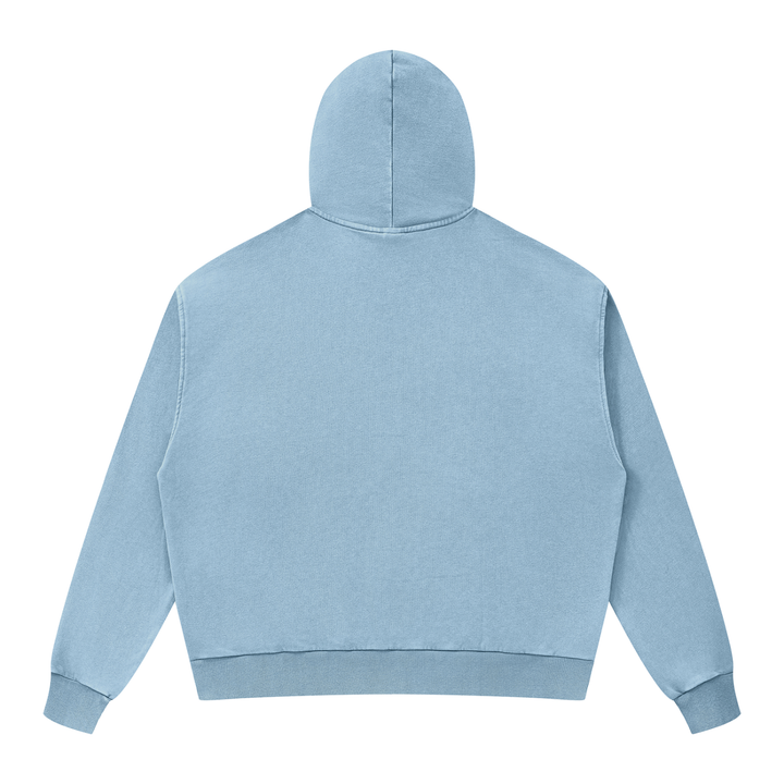 men hoddies Unisex Mineral Wash Boxy Full Zip Hoodie