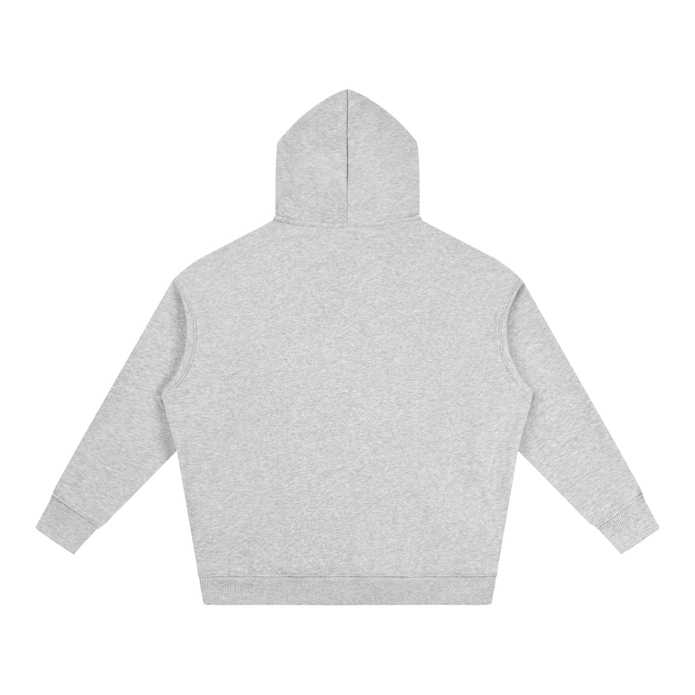 Motherhood Is The Realest Hood Goose Hoodie in Flower Gray, back view.