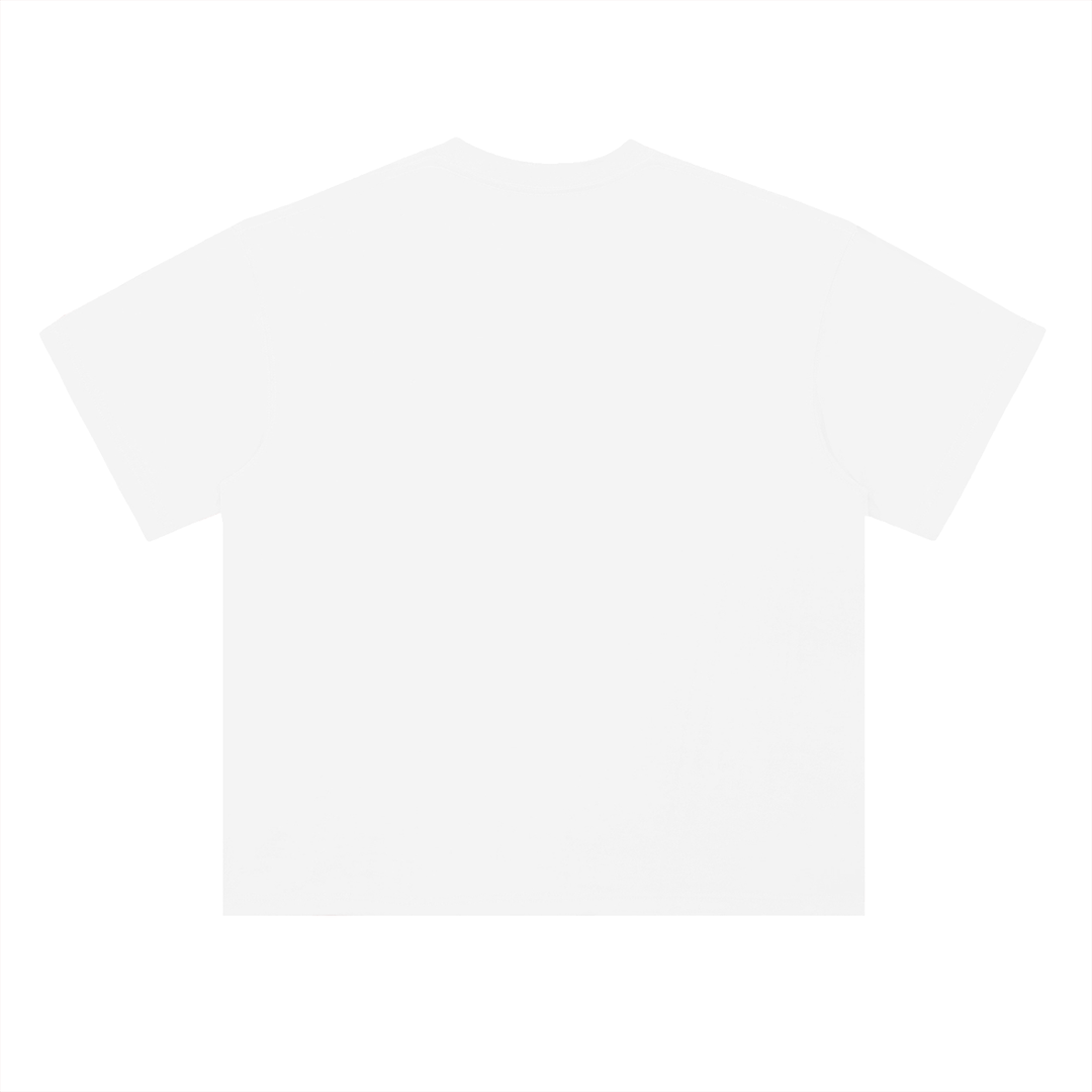 I Suck At Hiking Funny Cartoon Bear Tee in Lucent White, back view.