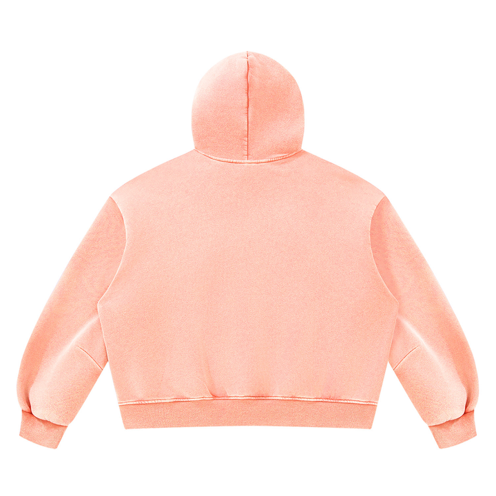 WOMEN HODDIES Vintage Wash Boxy Fleece Hoodie