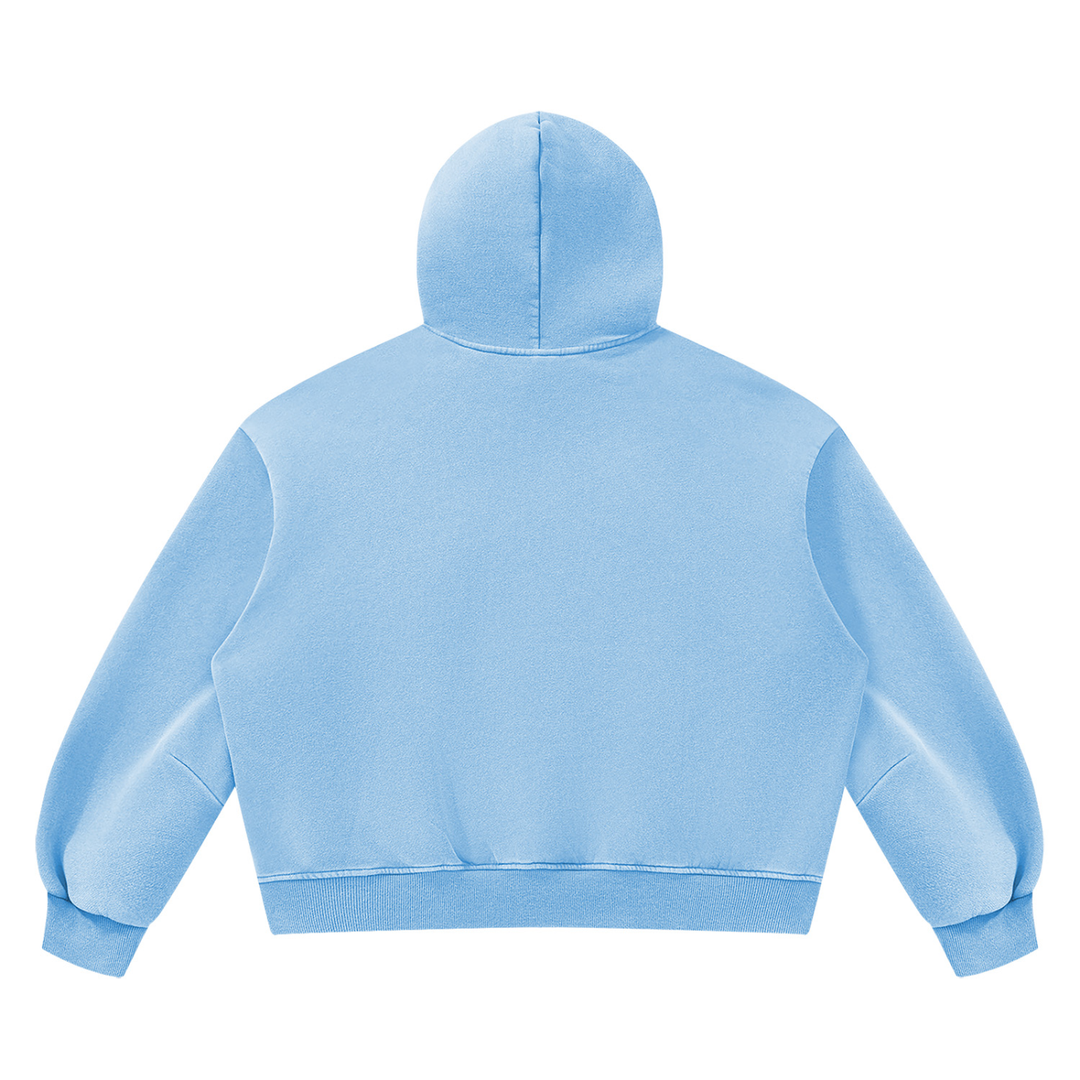 WOMEN HODDIES Vintage Wash Boxy Fleece Hoodie