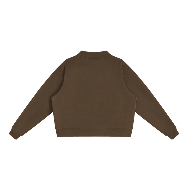 women graphic Essential Fleece Mock-Neck Crew Sweatshirt