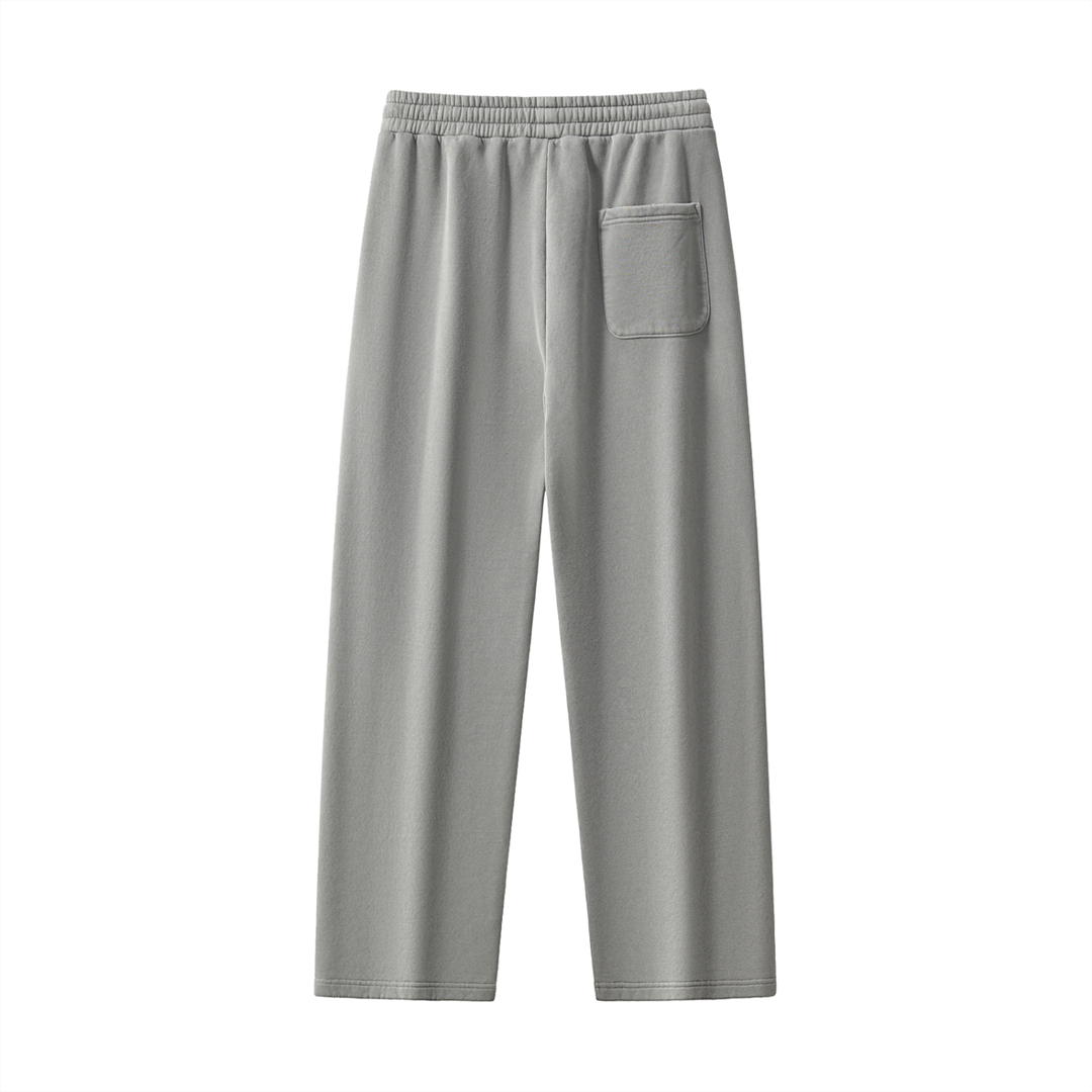 WOMEN PENT Frayed Enzyme Washed Fleece Sweatpants