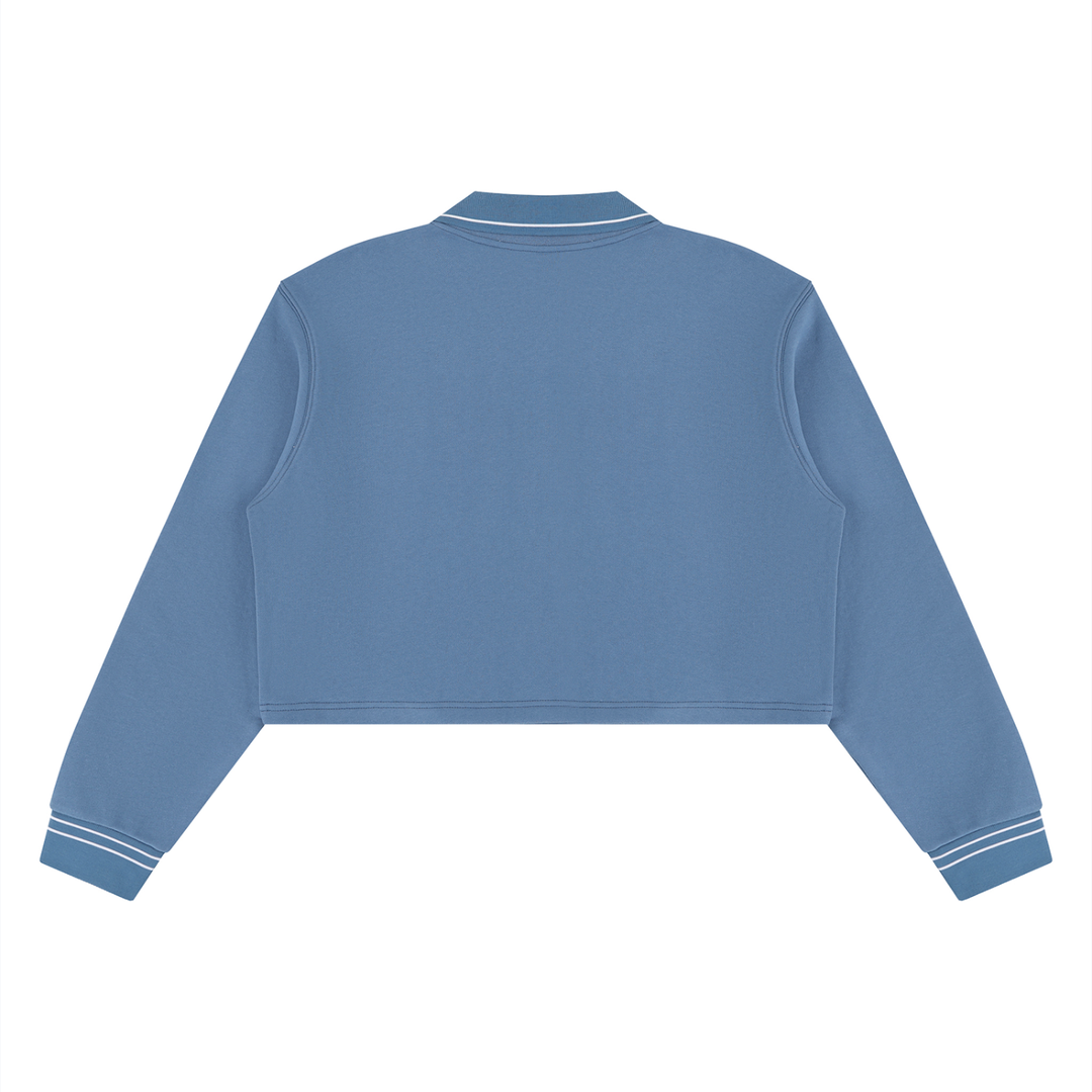 Women’s  hoddies Crop Collared Sweatshirt
