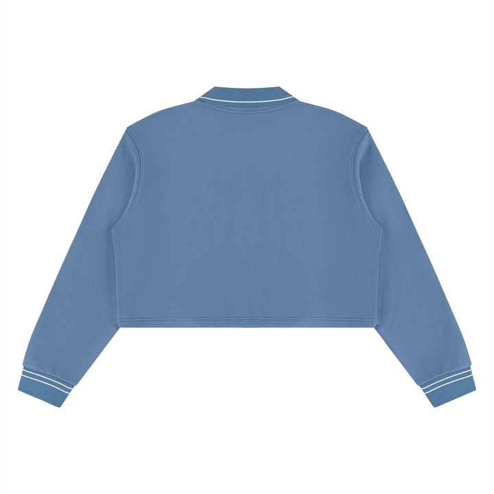 Women’s  hoddies Crop Collared Sweatshirt