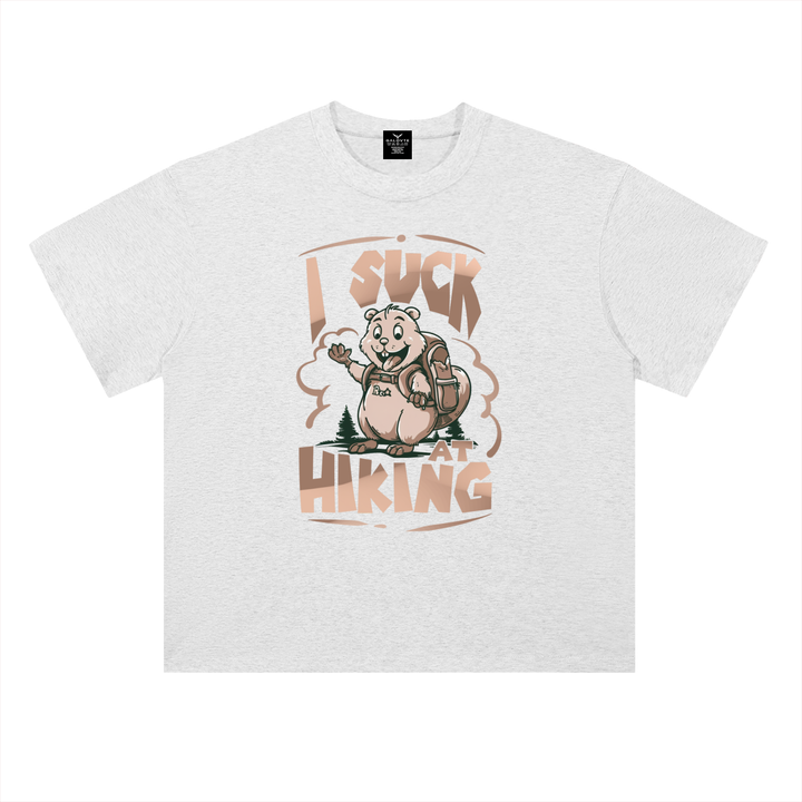 hiking lover I Suck At Hiking Funny Cartoon Bear Tee