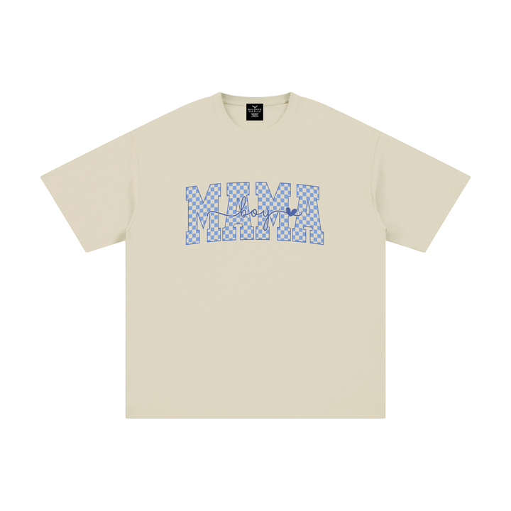 mom lover Mama Checkerboard Retro Typography Tee
