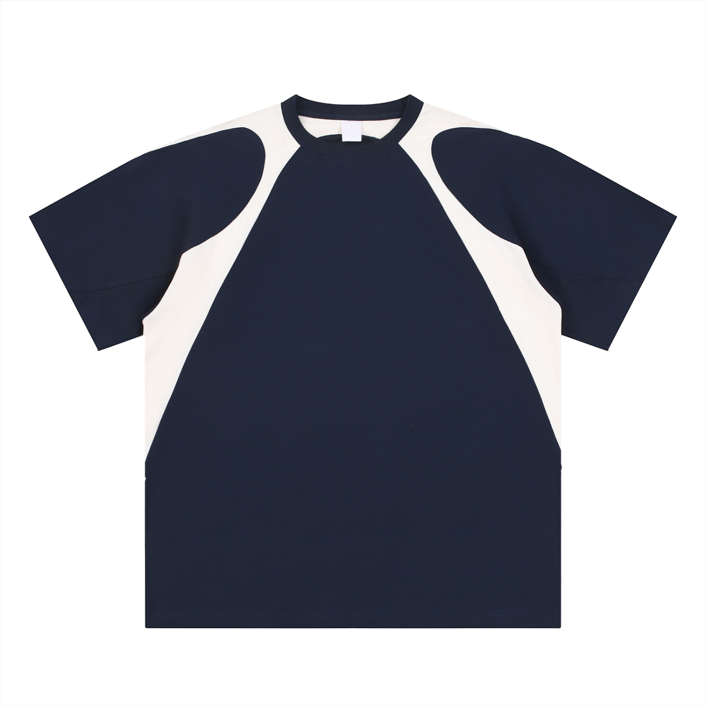 men brand t shirtContrast Panel Cotton T-Shirt