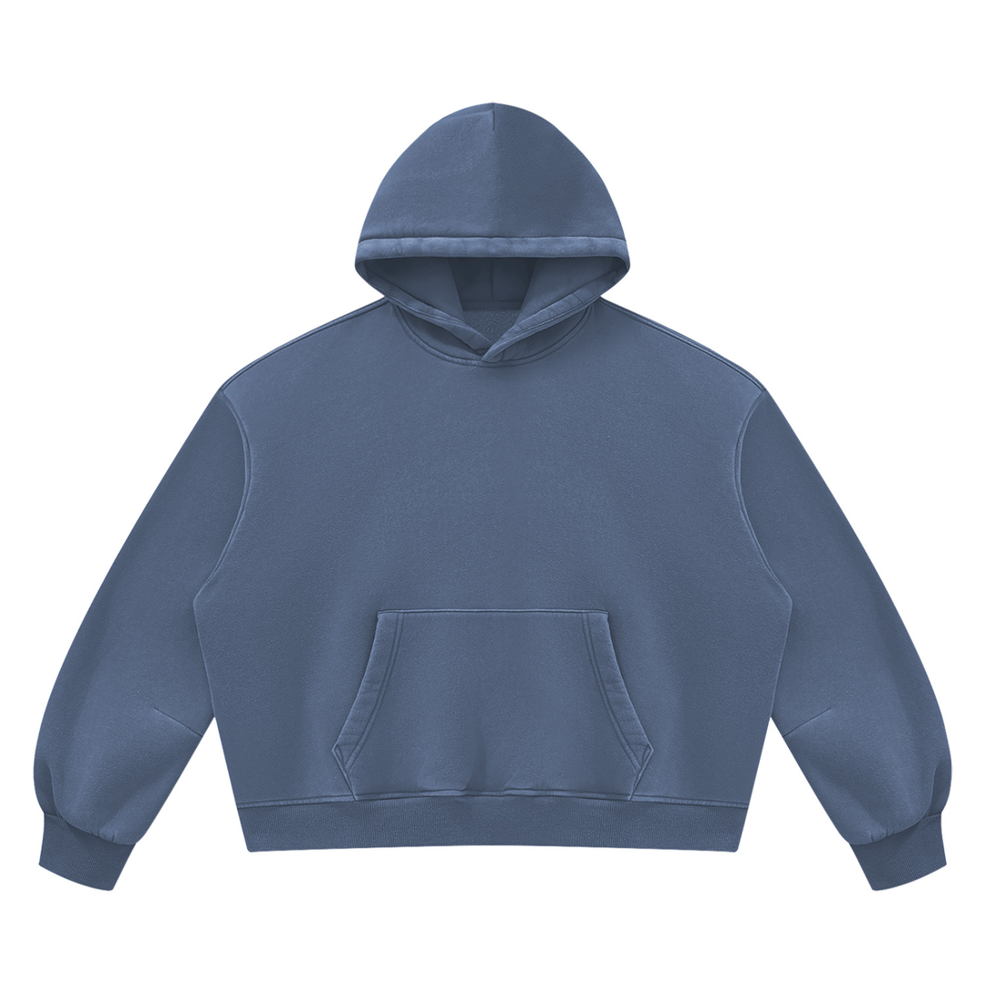 WOMEN HODDIES Vintage Wash Boxy Fleece Hoodie