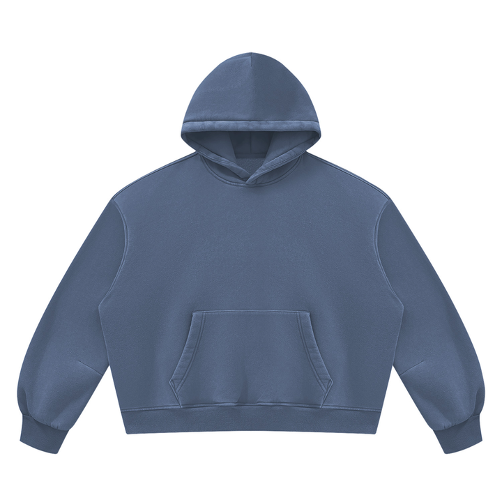 WOMEN HODDIES Vintage Wash Boxy Fleece Hoodie