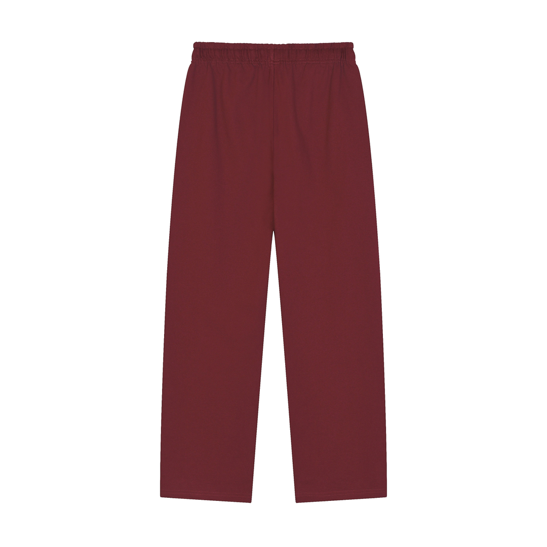 WOMEN PENT Solid Color Straight-Leg Sweatpants