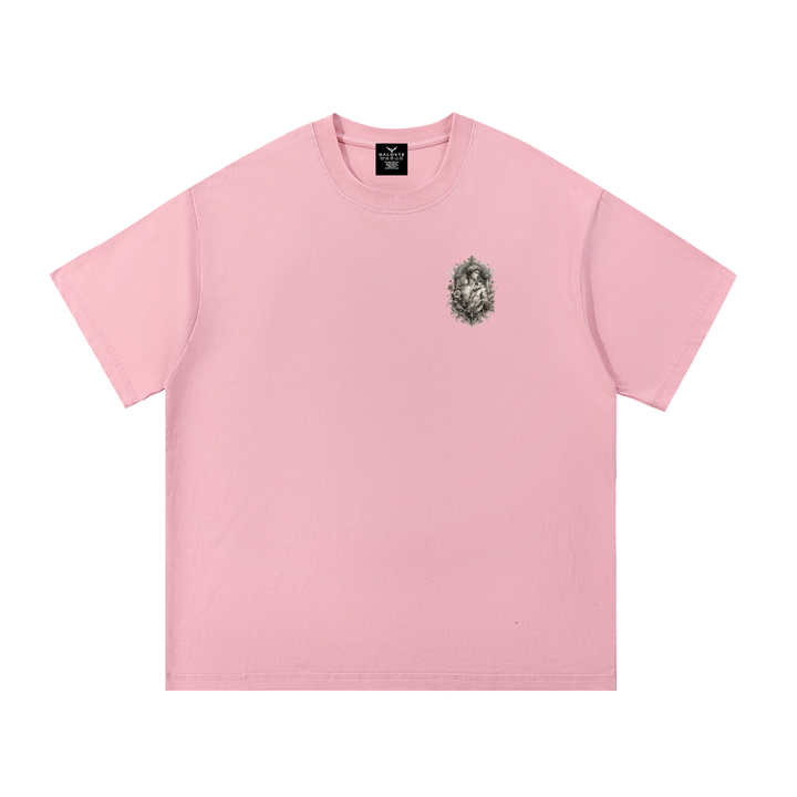 men graphic Baroque Statue Crest Left-Chest Cotton Tee