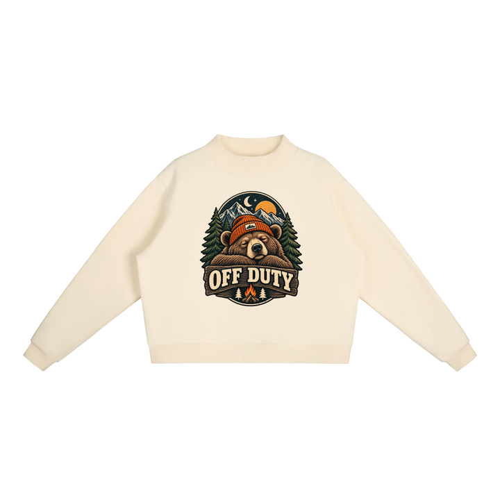 hiking lover Essential Fleece Mock-Neck Crew Sweatshirt