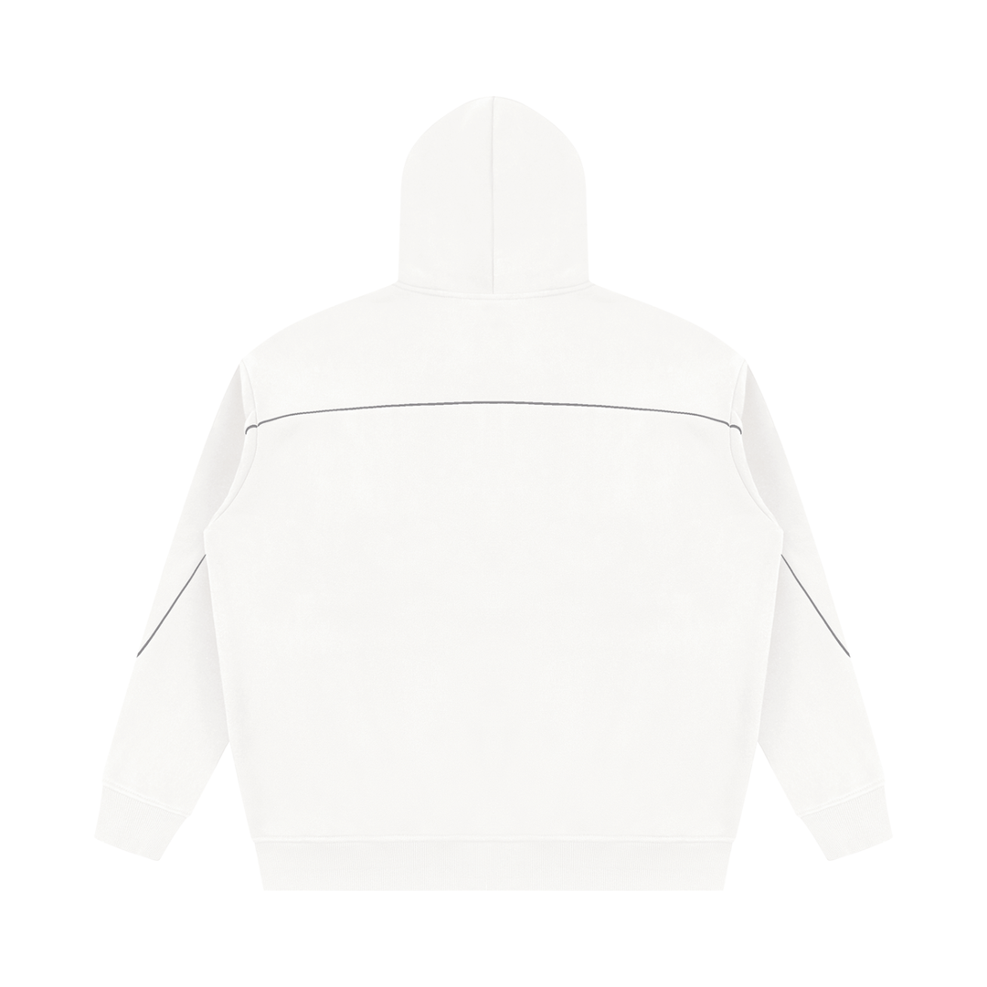 women graphic  Oversized Piping Fleece Hoodie