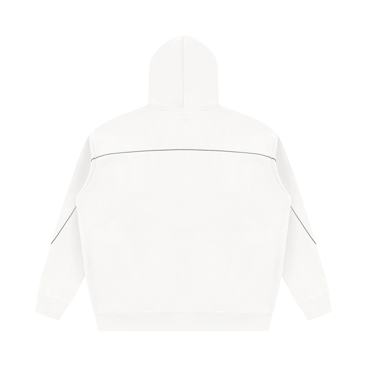 women graphic  Oversized Piping Fleece Hoodie
