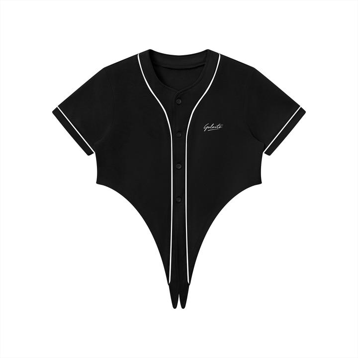 Galovte Script Piped Baseball Crop Jersey