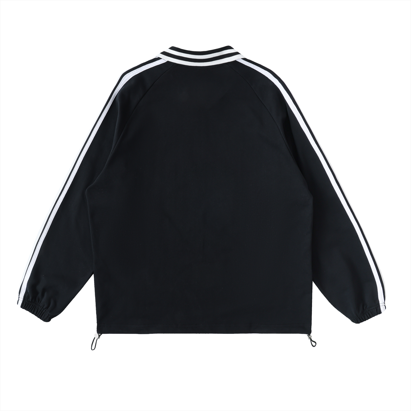 men brand Contrast Striped Lapel Collar Sweatshirt