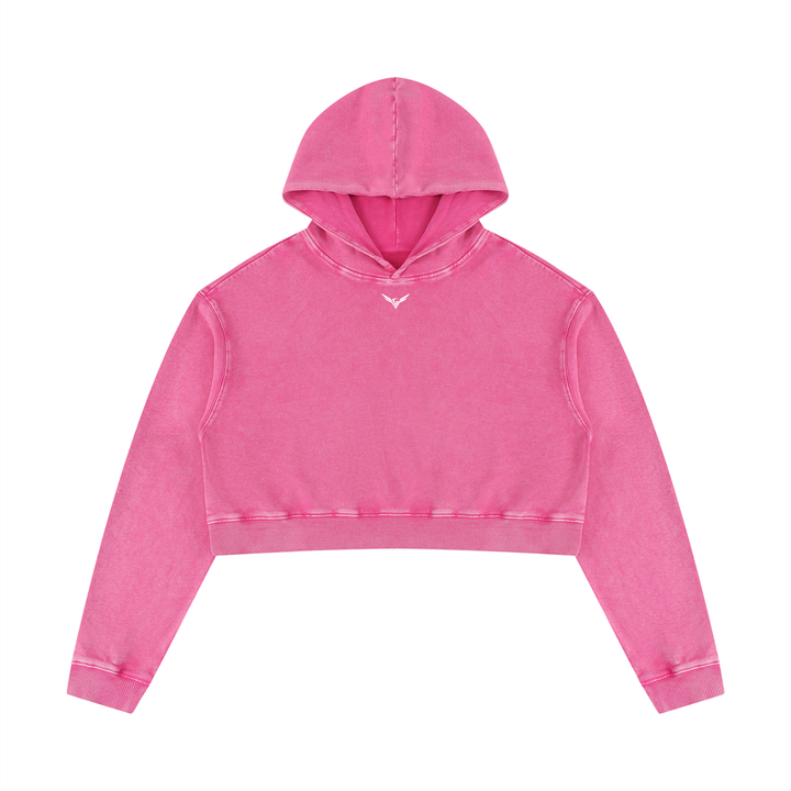 Women’s HODDIES Mineral Washed Crop Hoodie