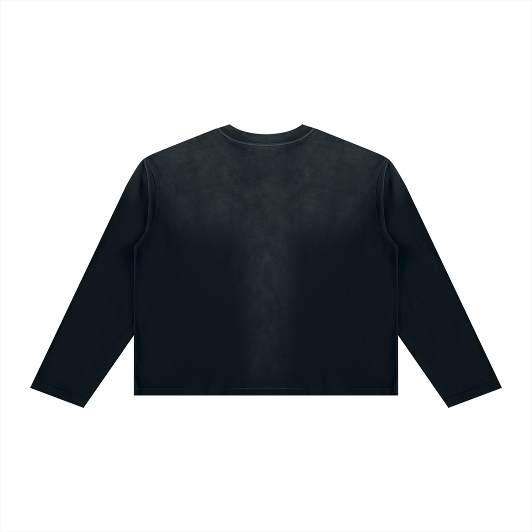 WOMEN GYM WEAR Sunfade Boxy Long Sleeve T-Shirt