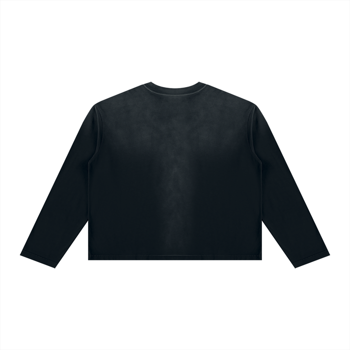 WOMEN GYM WEAR Sunfade Boxy Long Sleeve T-Shirt