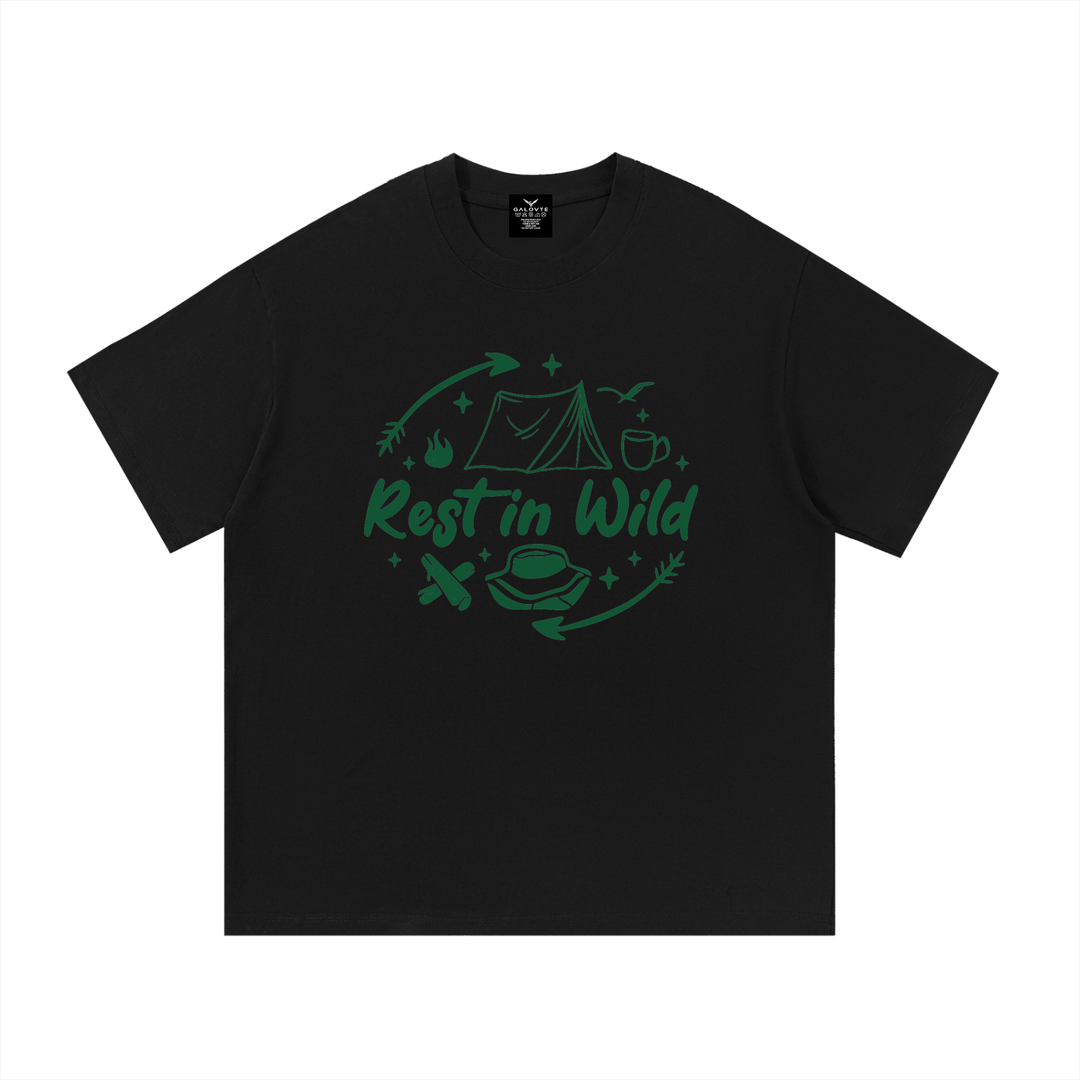 HIKING LOVER Rest In Wild Camping Line Art Tee