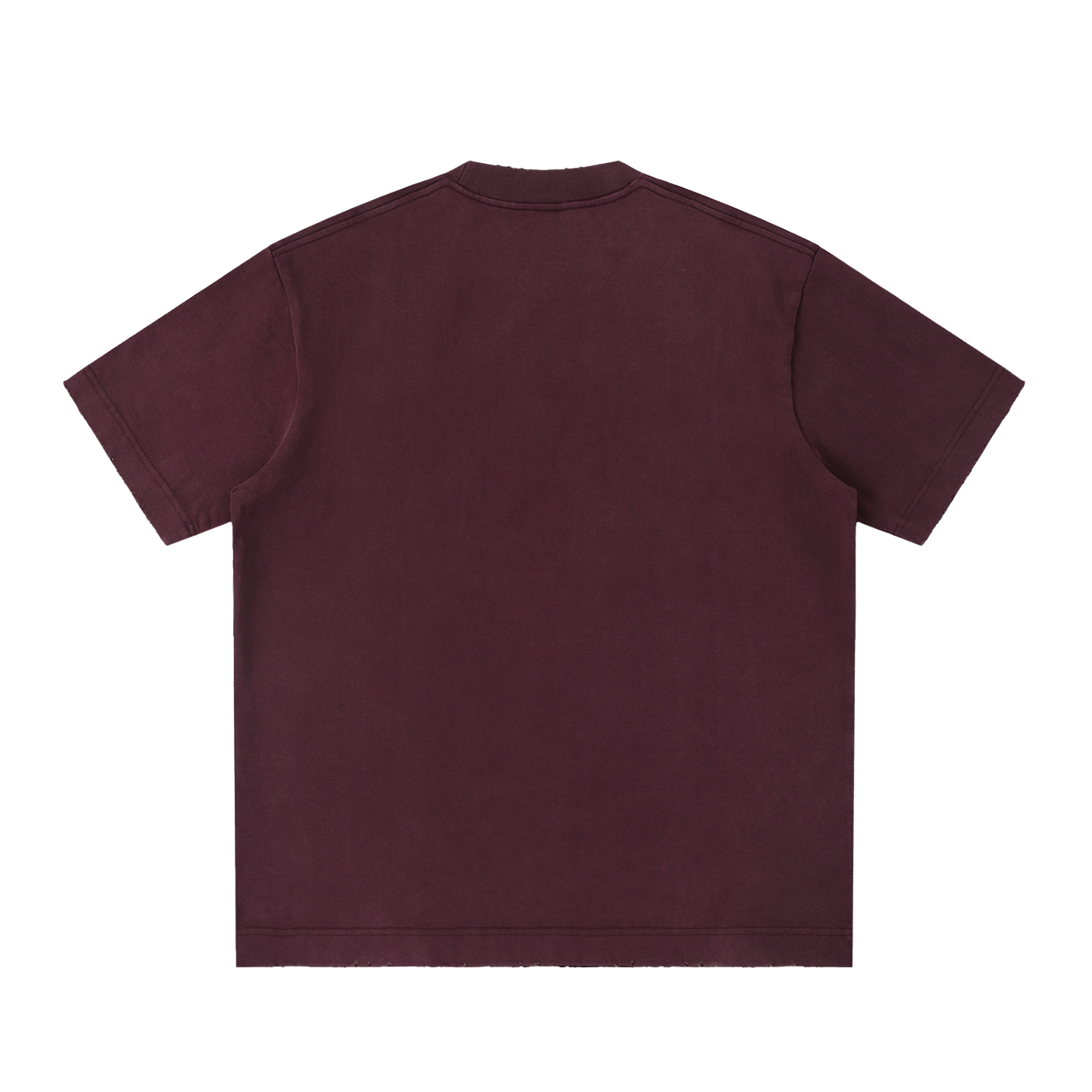 men Heavyweight Vintage Washed Frayed T-Shirt