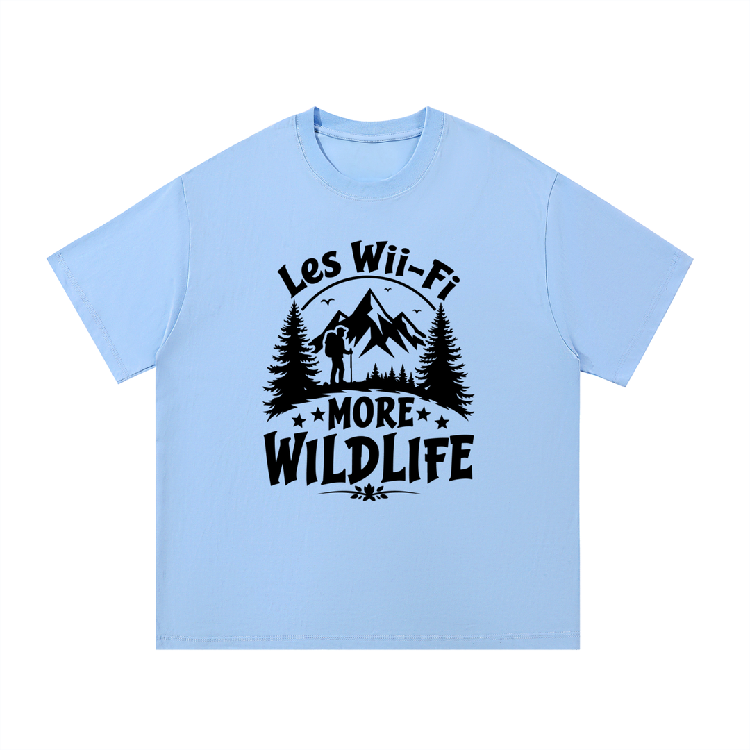 hiking lover Less Wi-Fi More Wildlife Mountain Tee