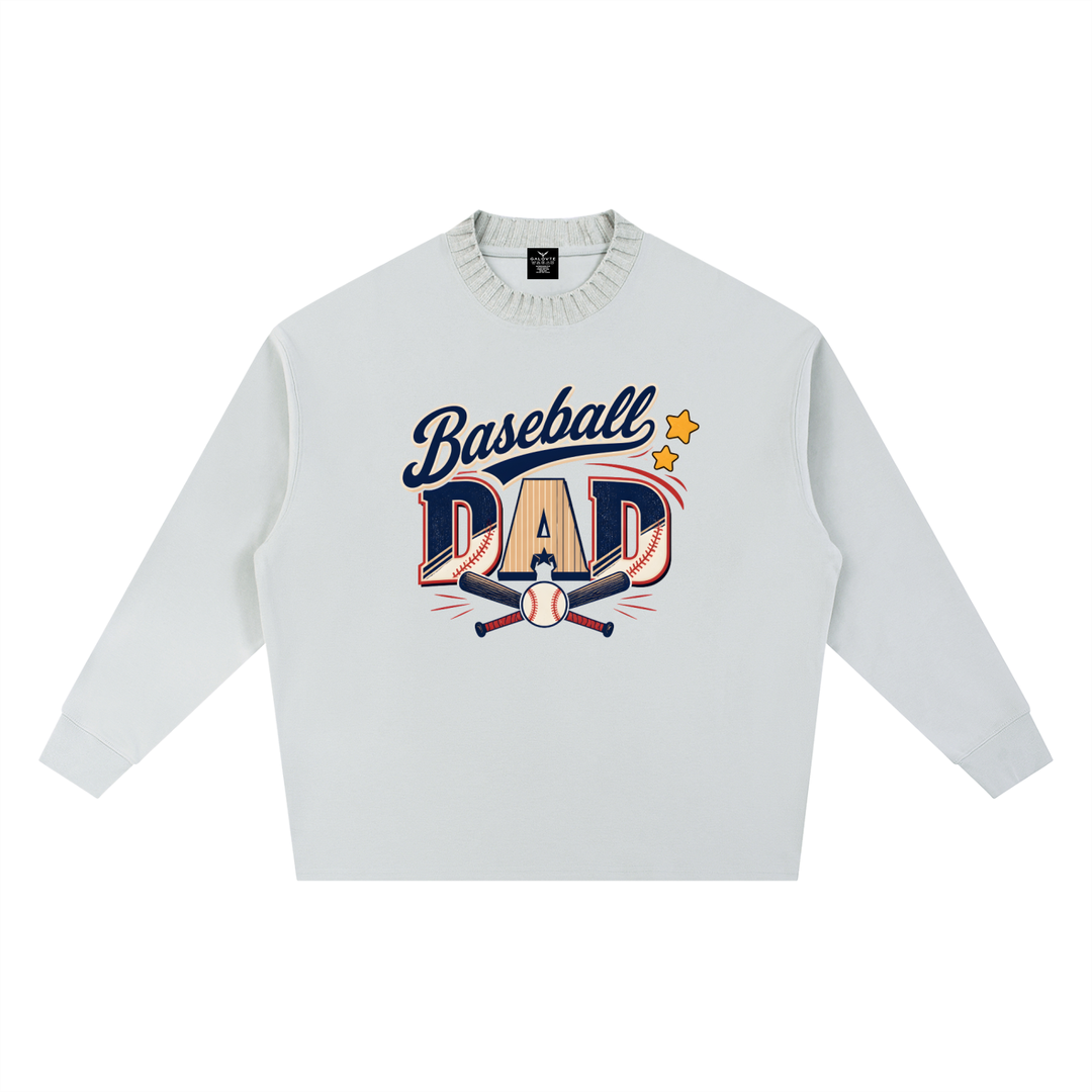 DAD LOVER UNISEX Knitted Round Neck Oversize Sweatshirt