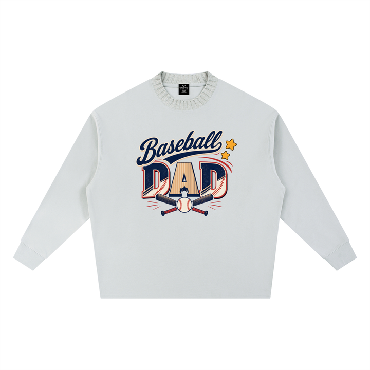 DAD LOVER UNISEX Knitted Round Neck Oversize Sweatshirt
