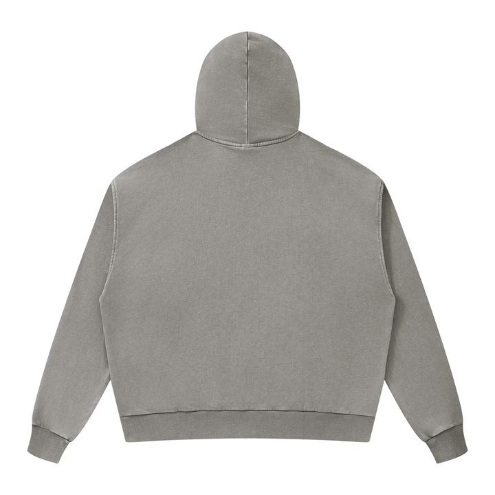 men hoddies Unisex Mineral Wash Boxy Full Zip Hoodie