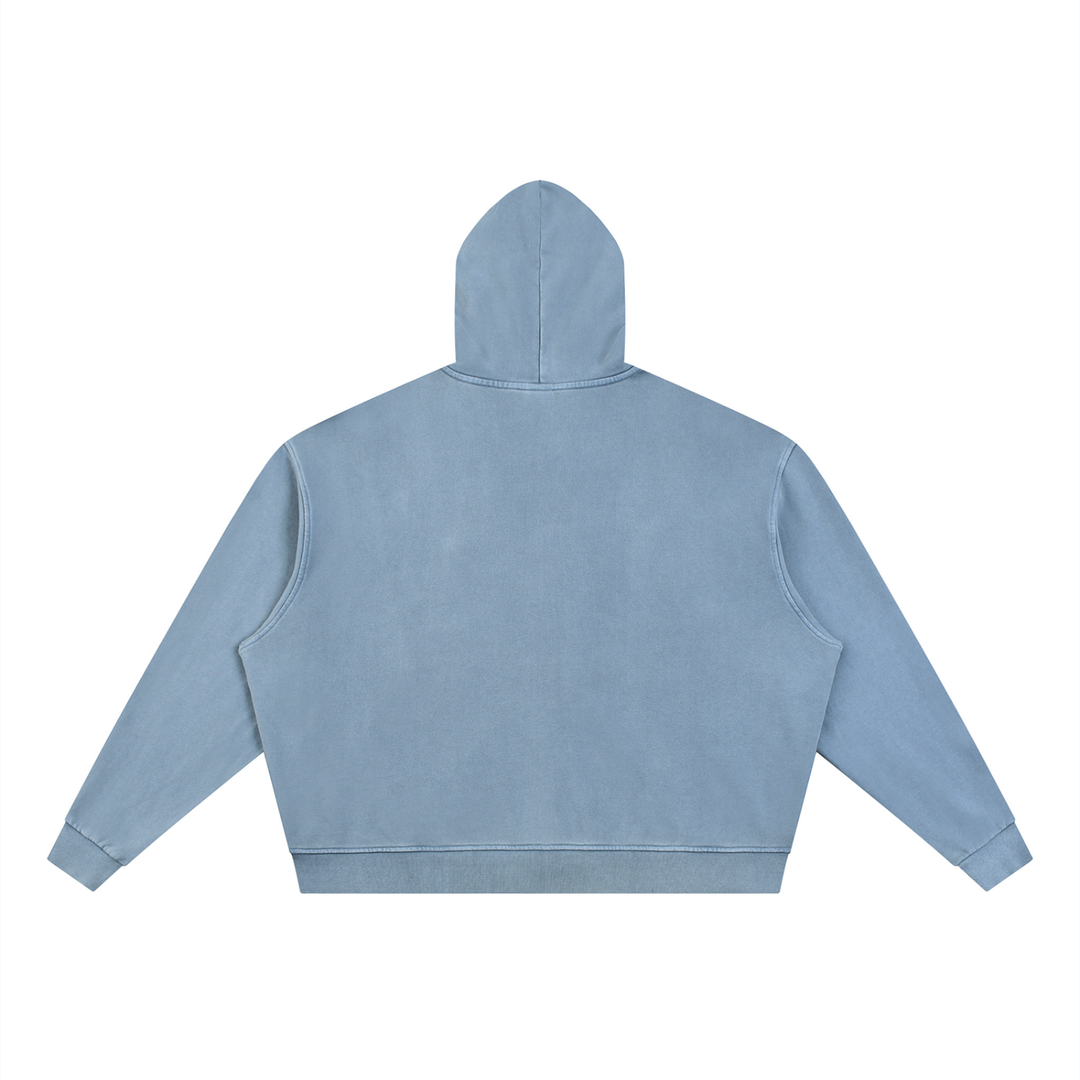 men brand Vintage Wash Full Zip Boxy Hoodie