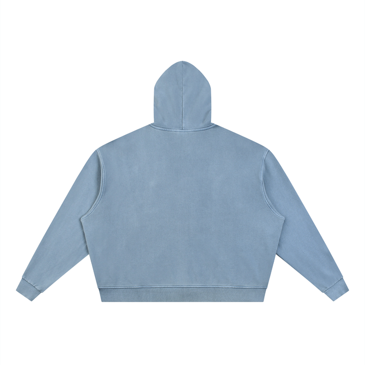 men brand Vintage Wash Full Zip Boxy Hoodie