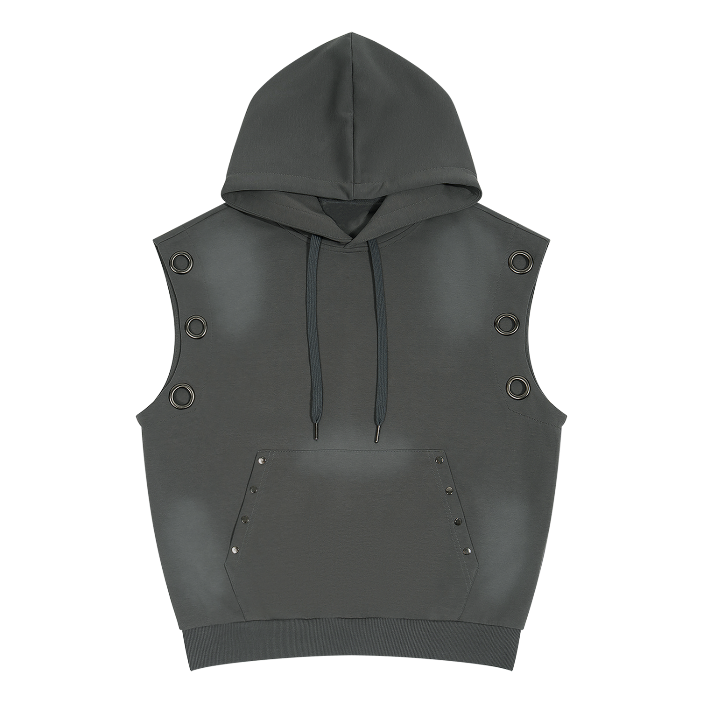 men brand Unisex Vintage Wash Sun Fade Sleeveless Hoodie