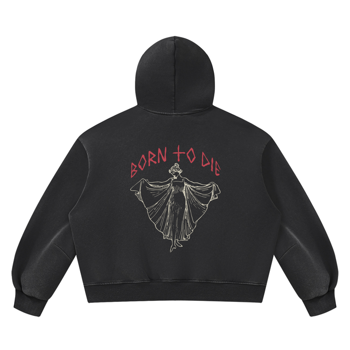 WOMEN GRAPHIC  Vintage Wash Boxy Fleece Hoodie