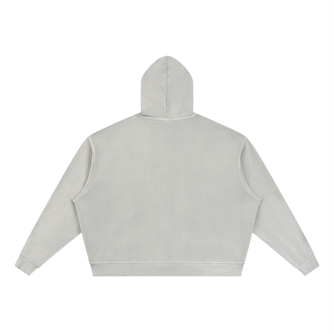 men brand Vintage Wash Full Zip Boxy Hoodie