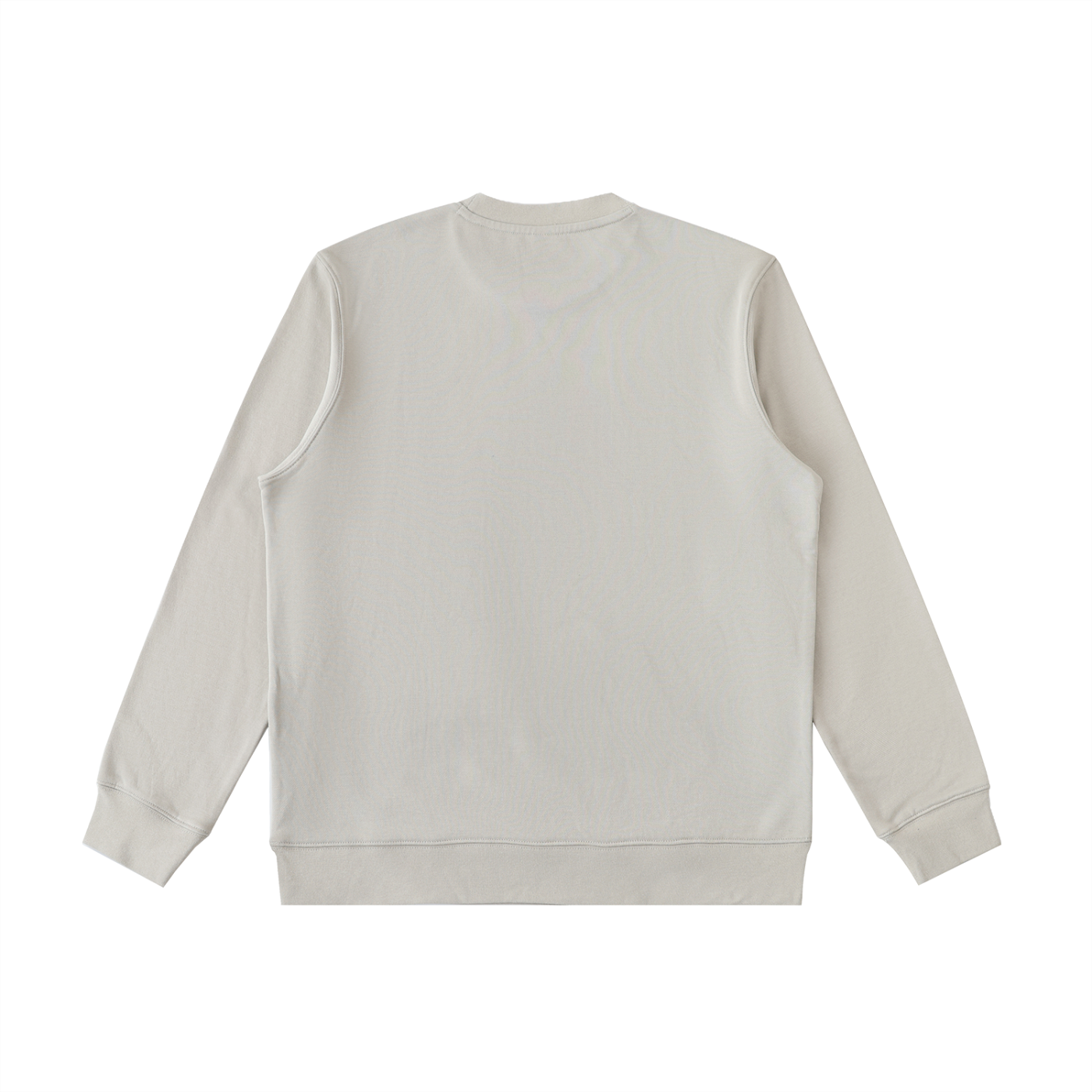 It's 5 O'Clock Everywhere I'm Retired Palm Sweatshirt in Light Gray, back view.