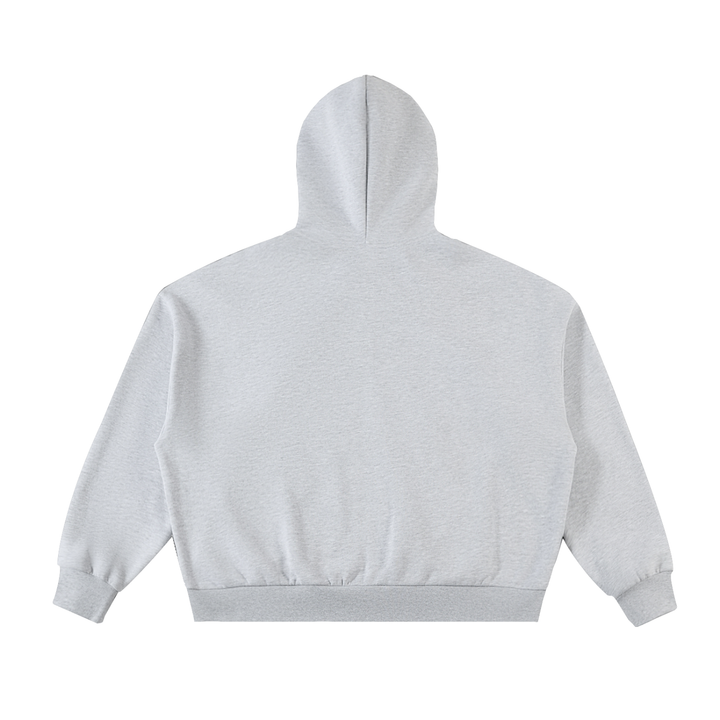 MEN  HODDIES Fleeced Full-Zip Boxy Hoodie