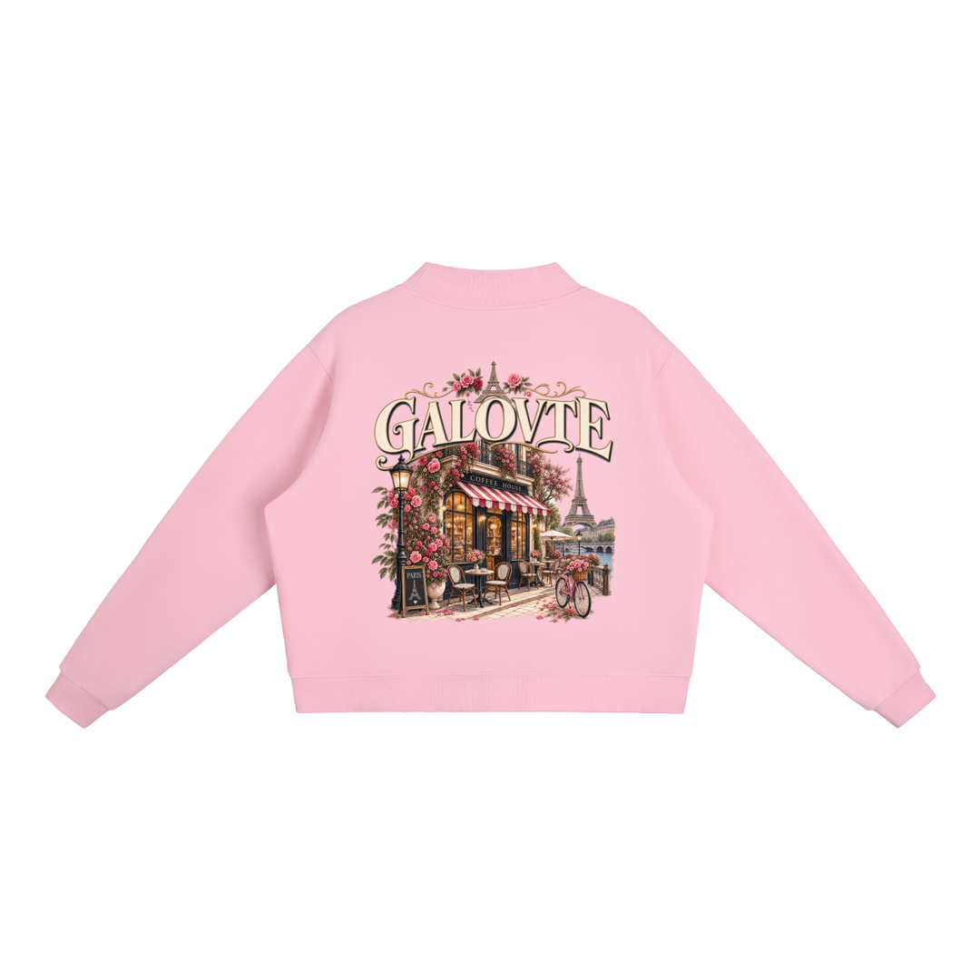 women graphics Essential Fleece Mock-Neck Crew Sweatshirt