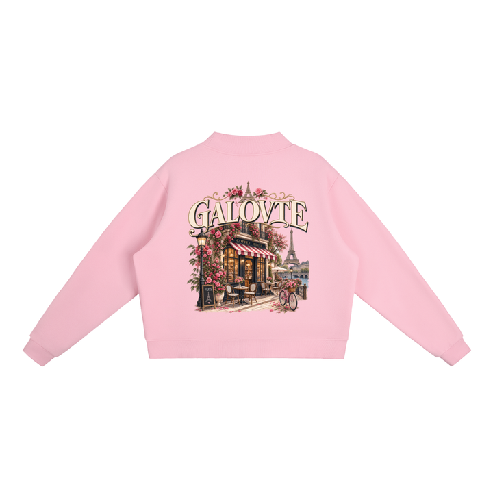 women graphics Essential Fleece Mock-Neck Crew Sweatshirt