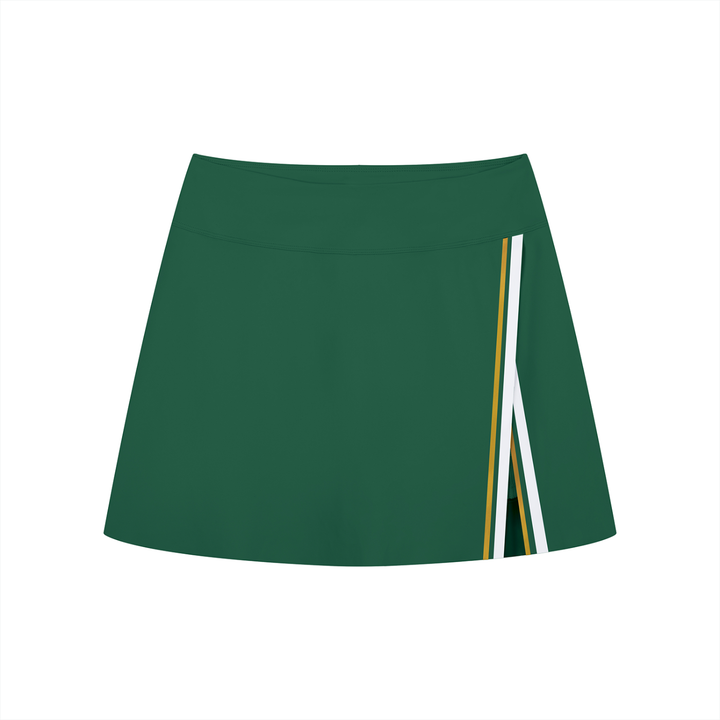 Women SKIRT A-Line Contrast Panel Slit Skirt