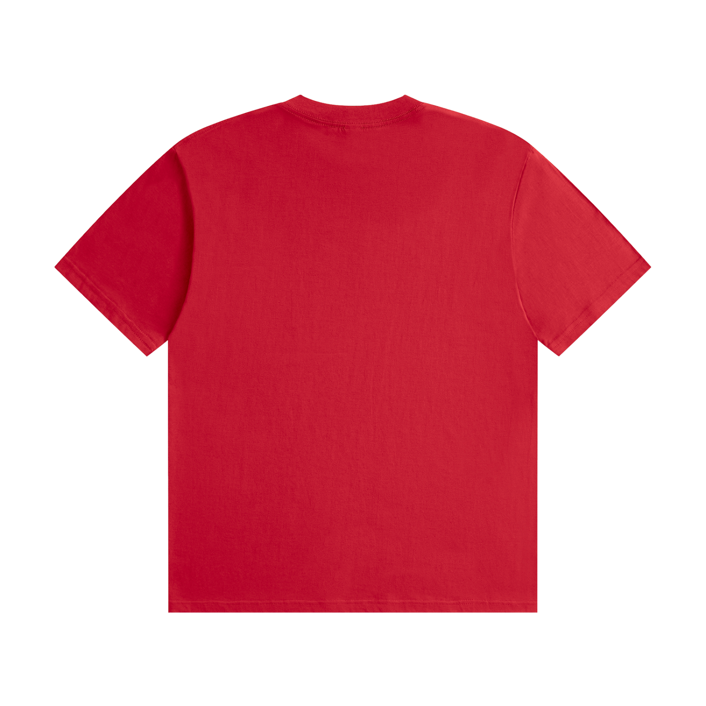 Official Bigfoot Research Team Retro Sunset Tee in Red, back view.