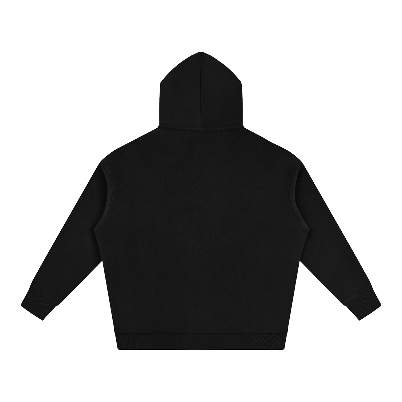 Best Cat Dad Ever Retro Sunset Hoodie in Black, back view.